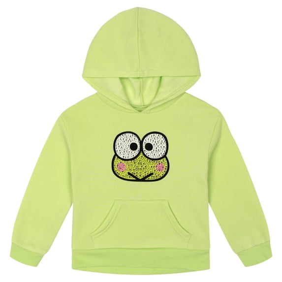 Hello Kitty Big Girls' Fleece Hoodie Keroppi Sap Green