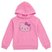 HELLO KITTY Big Girls Fleece Pullover Hoodie Pink 10-12
