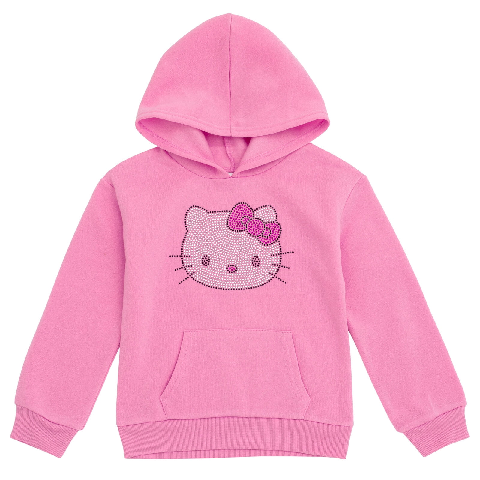 Hello Kitty Big Girls Fleece Pullover Hoodie Pink 14-16
