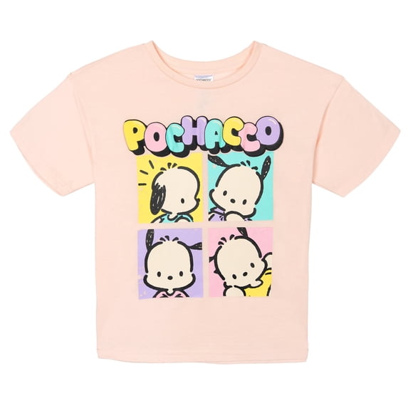 Hello Kitty Big Girls' Short Sleeve T-Shirt Pochacco Pink