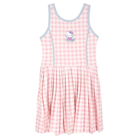 Hello Kitty Big Girls' Athletic Sleeveless Dress Pink Blue
