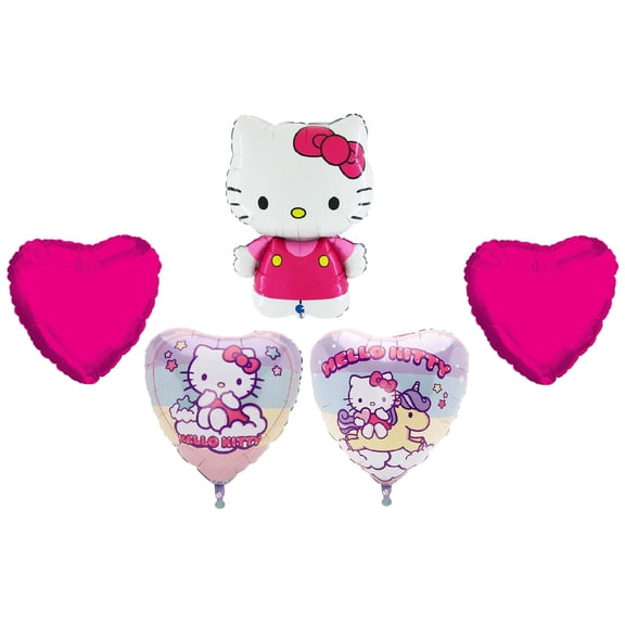 Hello Kitty Birthday Party 5 Piece Balloons Set Decoration Supplies