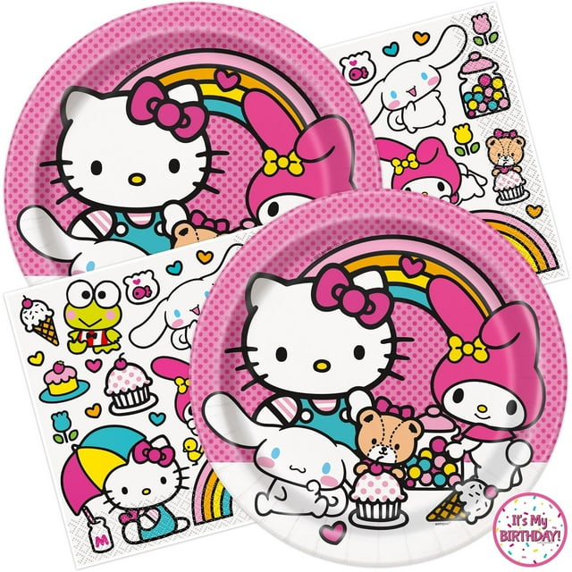 Hello Kitty Birthday Party Supplies & Decorations - Plates, Napkins, Sticker
