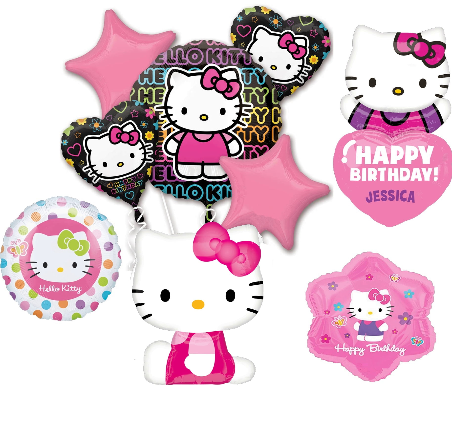 Hello Kitty Birthday Party Supplies Personalized Balloon Bouquet Decorations  