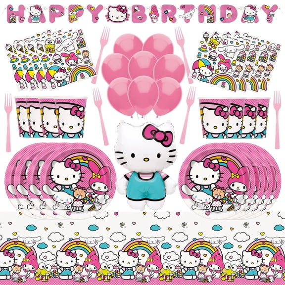 Hello Kitty Birthday Party Supplies Set for 24 Guests
