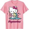 thumbnail image 1 of Hello Kitty Birthday Zodiac Aquarius DTG Print Unisex T-Shirt,Light Pink Color,Size 4T, 1 of 5