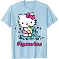 thumbnail image 1 of Hello Kitty Birthday Zodiac Aquarius DTG Print Unisex T-Shirt, 1 of 5