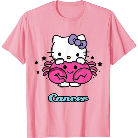 Hello Kitty Birthday Zodiac Cancer DTG Print Unisex T-Shirt