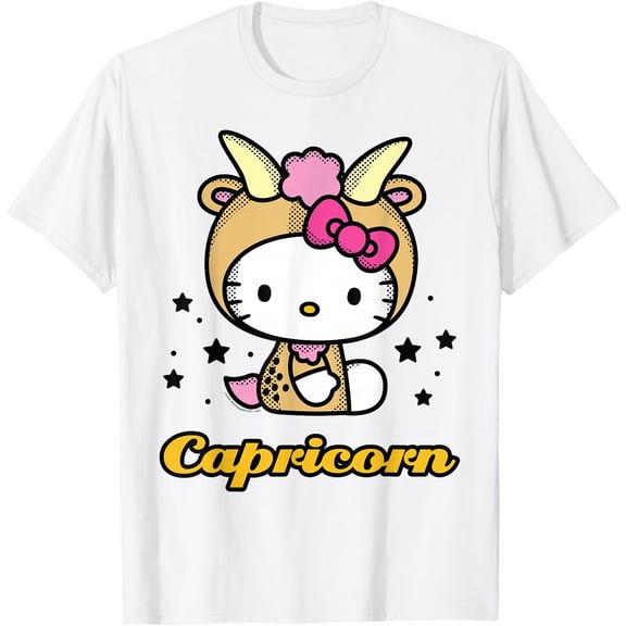Hello Kitty Birthday Zodiac Capricorn DTG Print Unisex T-Shirt