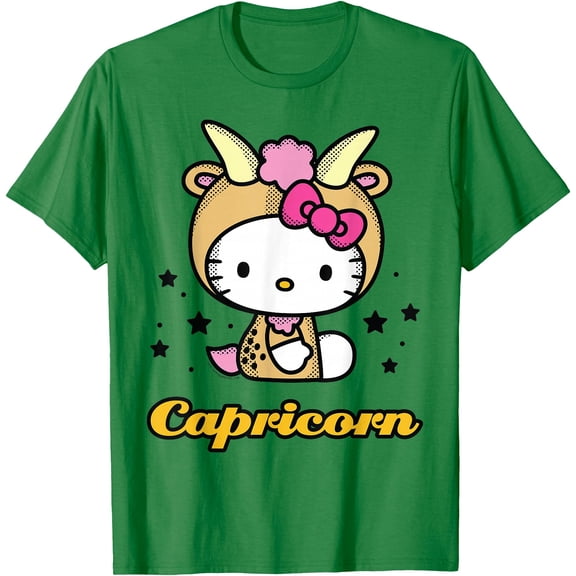 Hello Kitty Birthday Zodiac Capricorn DTG Print Unisex T-Shirt