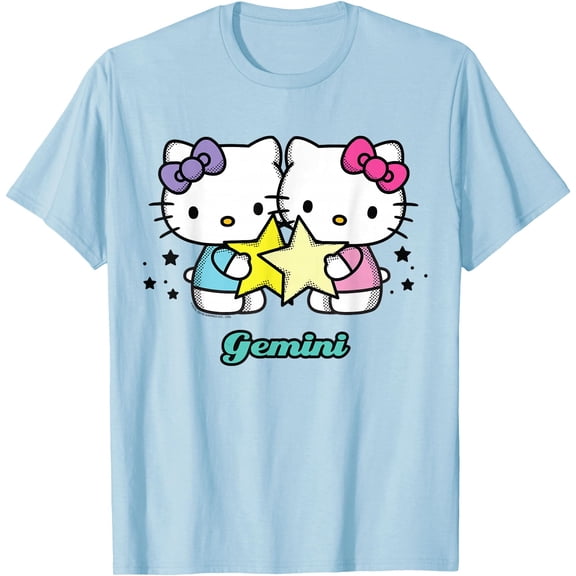 Hello Kitty Birthday Zodiac Gemini DTG Print Unisex T-Shirt
