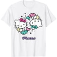 thumbnail image 1 of Hello Kitty Birthday Zodiac Pisces DTG Print Unisex T-Shirt,White Color,Size 2XL, 1 of 5