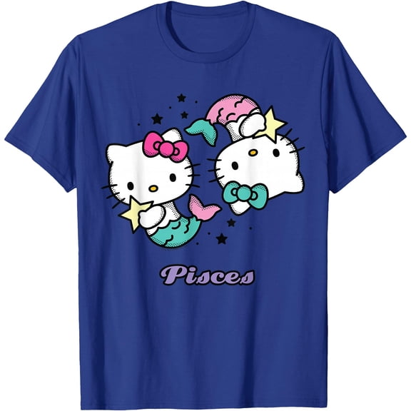Hello Kitty Birthday Zodiac Pisces DTG Print Unisex T-Shirt