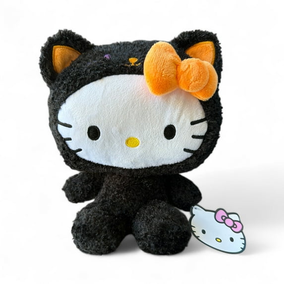 Hello Kitty Black Cat Plush Doll 9-Inch Soft Figure with Bow - Walmart.com