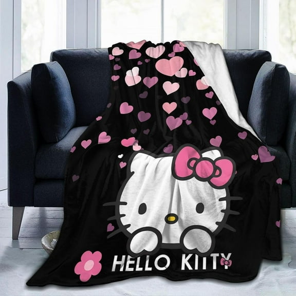 Hello Kitty Blanket Cartoon Blanket Super Soft Blanket for Bedroom Living Room Bed Sofa Car 50"X40"