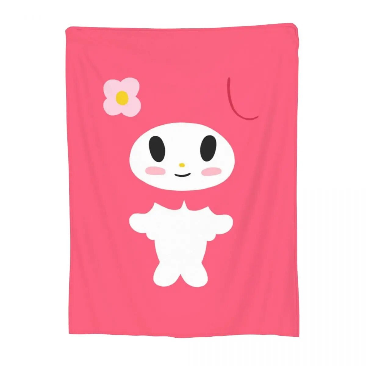Hello Kitty Blanket Flannel Textile Decor Kitty White Cozy Lightweight