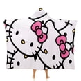 thumbnail image 1 of Hello Kitty Blanket Hoodie, Wearable Blanket, Cloak Hooded Throw Blanket, Soft Warm Fluffy Blankets for Bed Couch Sofa, 1 of 8