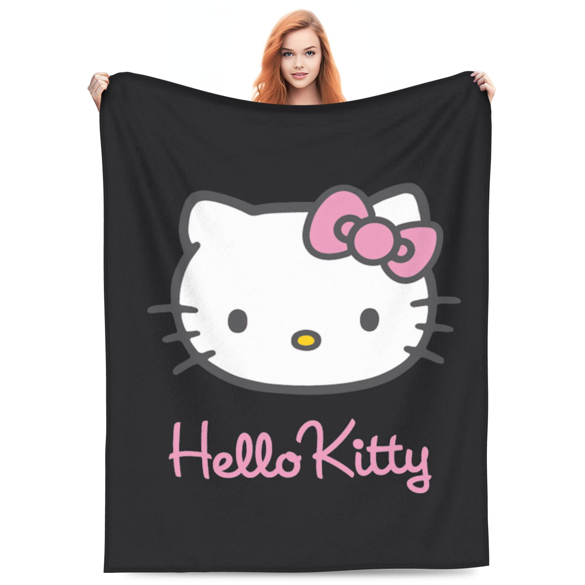 Hello Kitty Blanket Lightweight Throw Blanket Flannel Fleece Microfiber
