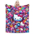 thumbnail image 1 of Hello Kitty Blanket, Super Soft Throw Blanket, Cozy Flannel Blankets For Boys Girls, Warm Blankets For Couch Sofa Bed, 40"X30", 1 of 9