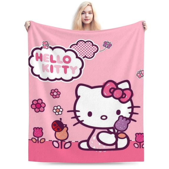 Hello Kitty Blanket, Super Soft Throw Blanket, Cozy Flannel Blankets For Boys Girls, Warm Blankets For Couch Sofa Bed, 50"X40"