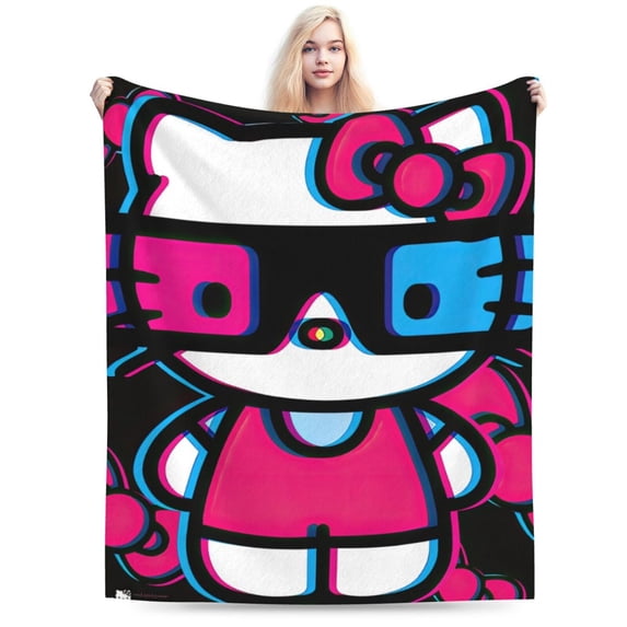 Hello Kitty Blanket, Super Soft Throw Blanket, Cozy Flannel Blankets For Boys Girls, Warm Blankets For Couch Sofa Bed, 50"X40"