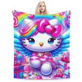 thumbnail image 1 of Hello Kitty Blanket, Super Soft Throw Blanket, Cozy Flannel Blankets For Boys Girls, Warm Blankets For Couch Sofa Bed, 60"X50", 1 of 9
