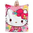 thumbnail image 1 of Hello Kitty Blanket, Super Soft Throw Blanket, Cozy Flannel Blankets For Boys Girls, Warm Blankets For Couch Sofa Bed, 60"X50", 1 of 9