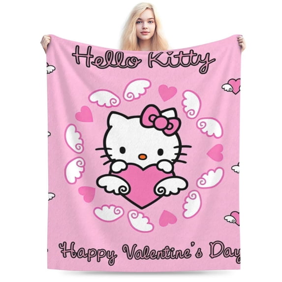 Hello Kitty Blanket, Super Soft Throw Blanket, Cozy Flannel Blankets For Boys Girls, Warm Blankets For Couch Sofa Bed, 60"X50"