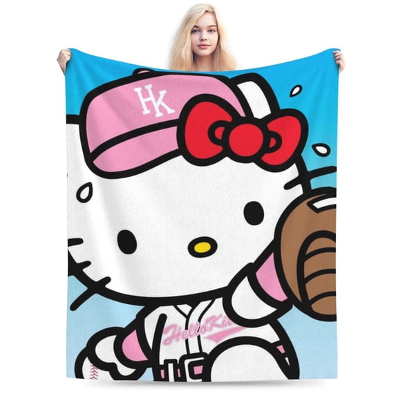 Hello Kitty Blanket, Super Soft Throw Blanket, Cozy Flannel Blankets For Boys Girls, Warm Blankets For Couch Sofa Bed, 60"X50"