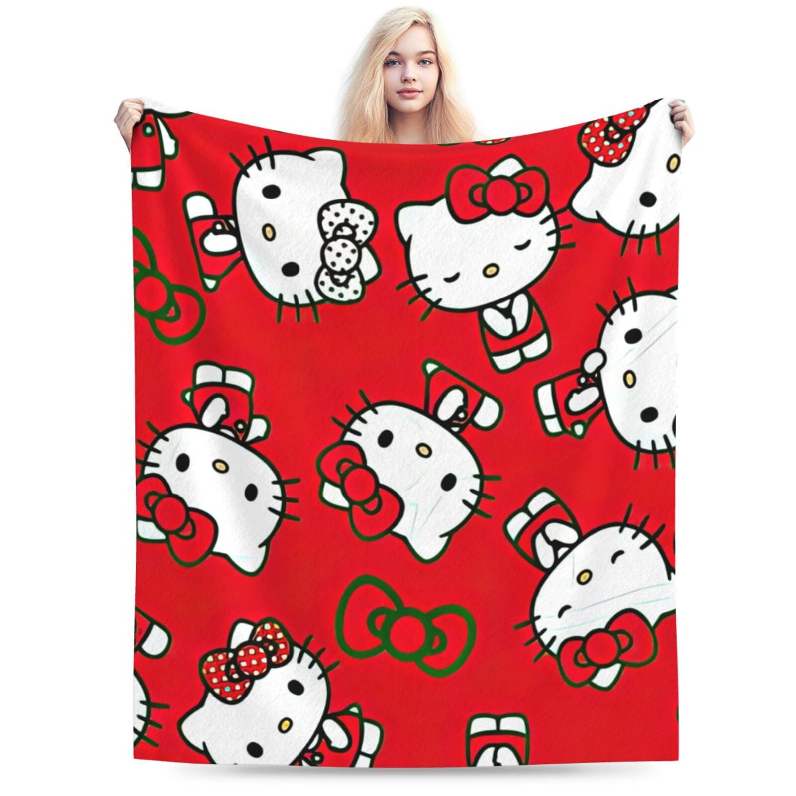 Hello Kitty Blanket, Super Soft Throw Blanket, Cozy Flannel Blankets