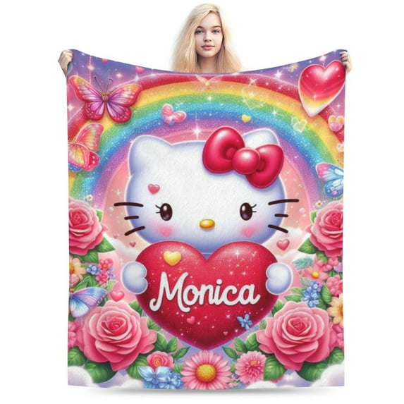 Hello Kitty Blanket, Super Soft Throw Blanket, Cozy Flannel Blankets For Boys Girls, Warm Blankets For Couch Sofa Bed, 80"X60"