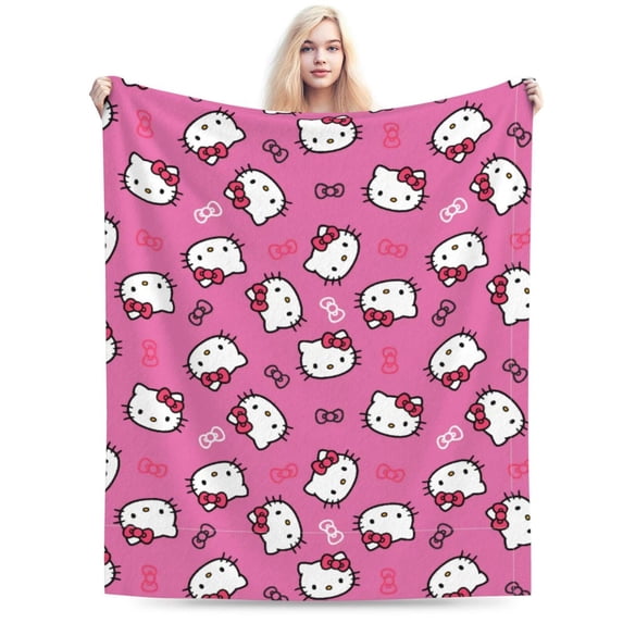 Hello Kitty Blanket, Super Soft Throw Blanket, Cozy Flannel Blankets For Boys Girls, Warm Blankets For Couch Sofa Bed, 80"X60"