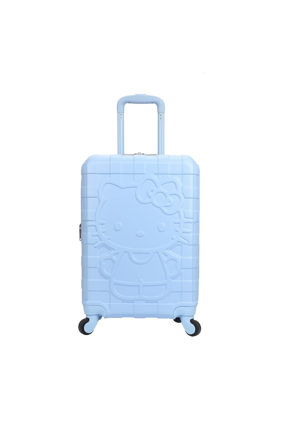 Hello Kitty Blue Checkered Adult 20" Rolling Luggage
