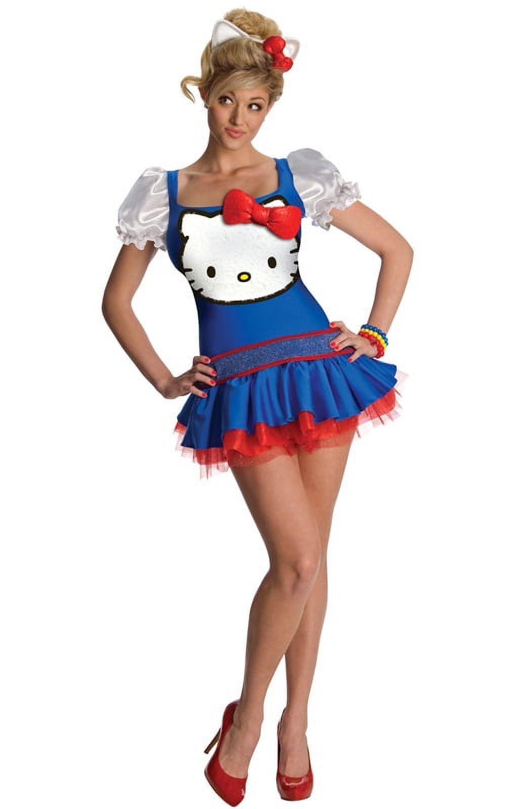 Hello Kitty - Brandclub - Hello Kitty Blue Classic Tutu Dress Adult Costume Hello Kitty - Brandclub - Hello Kitty Blue Classic Tutu Dress Adult Costume