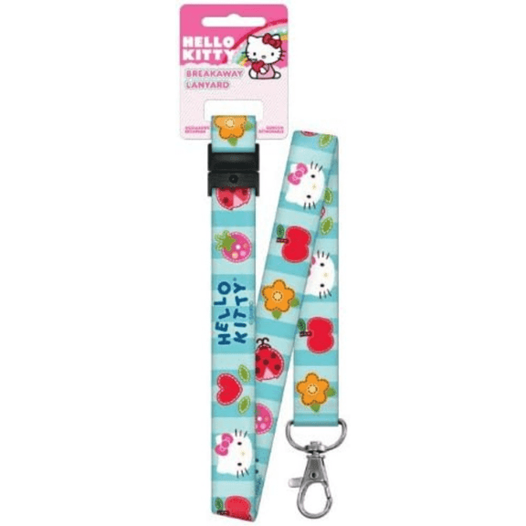 Hello Kitty Blue Patchwork Breakaway Lanyard