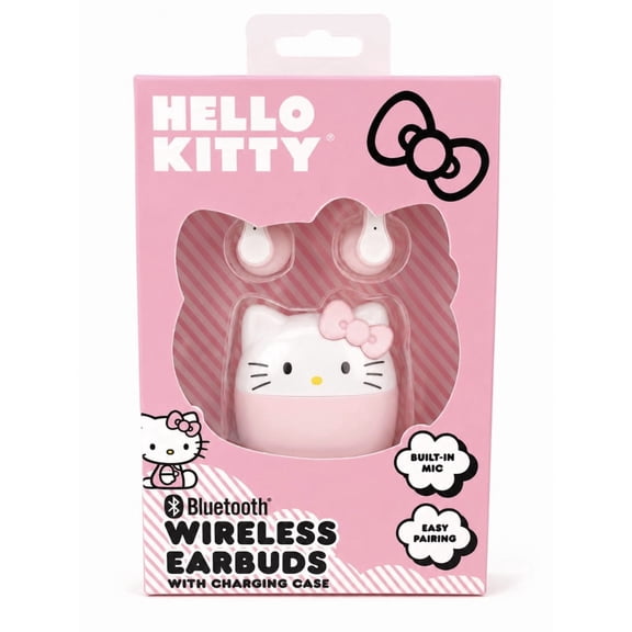 Hello Kitty Bluetooth WIreless Earbuds With Charging Case