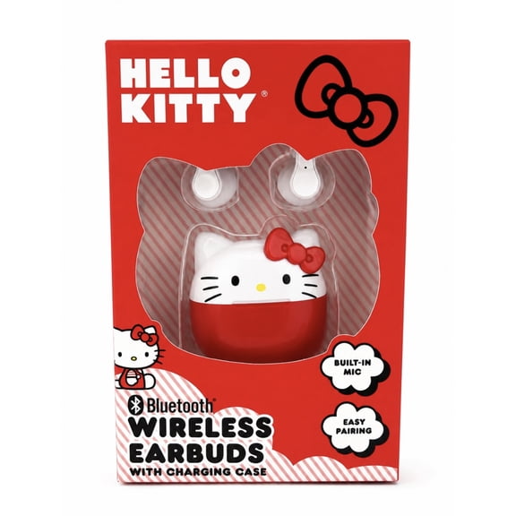 Hello Kitty Bluetooth WIreless Earbuds With Charging Case