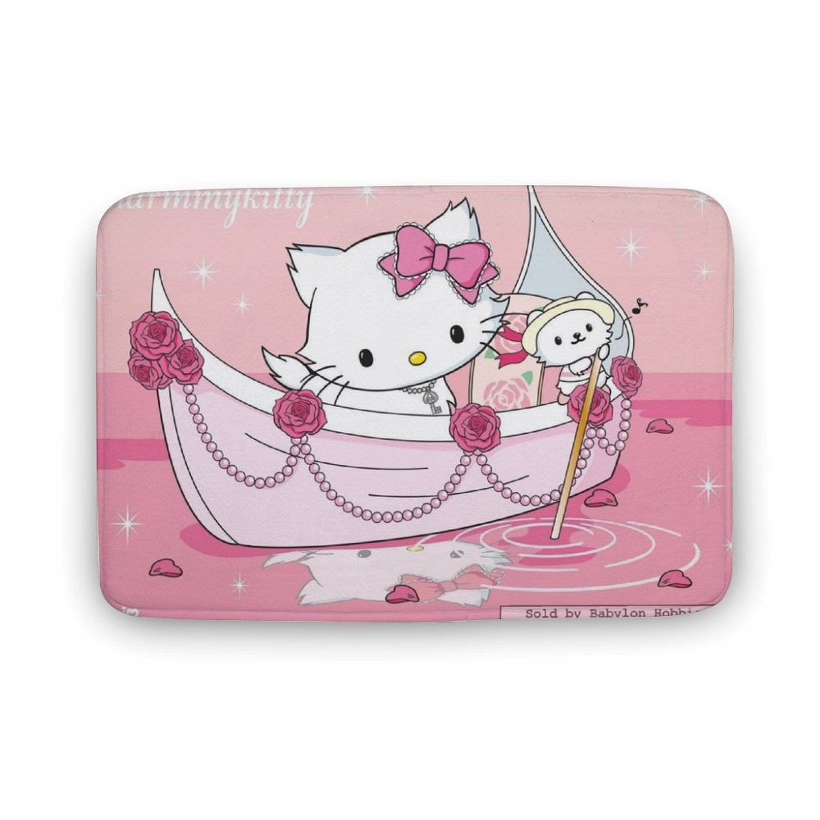 Hello Kitty Boat Flower Spring Doormat, Summer Home Decor LowProfile
