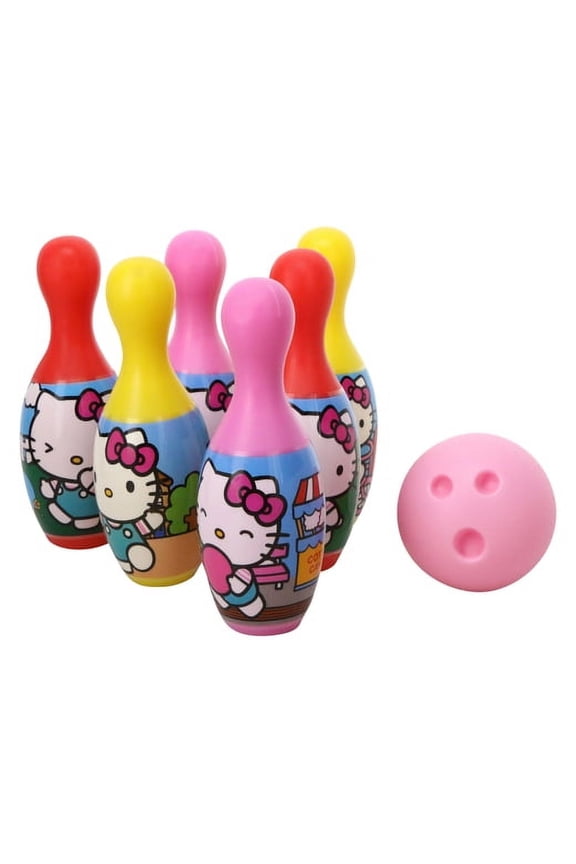 Bowling Set - 6 Pins and 1 Bowling Ball - Indoor/Outdoor
