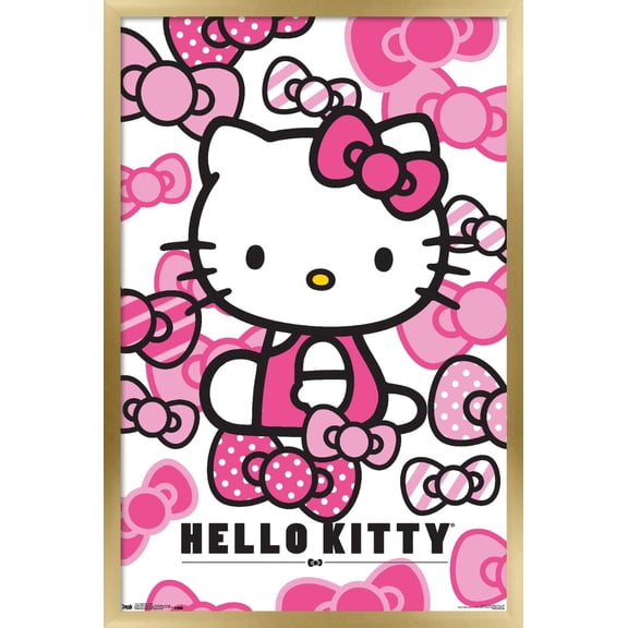 Hello Kitty - Bows Wall Poster, 14.725" x 22.375", Framed