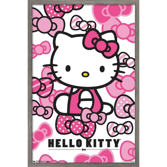 Hello Kitty - Bows Wall Poster, 14.725" x 22.375", Framed