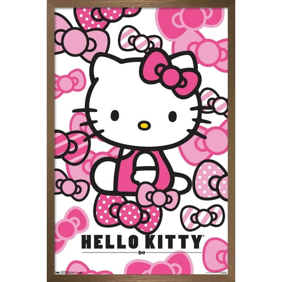 Hello Kitty - Bows Wall Poster, 22.375" x 34", Framed