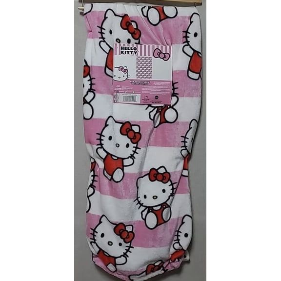 Hello Kitty Bows and Stripes Silk Touch Throw 50x70