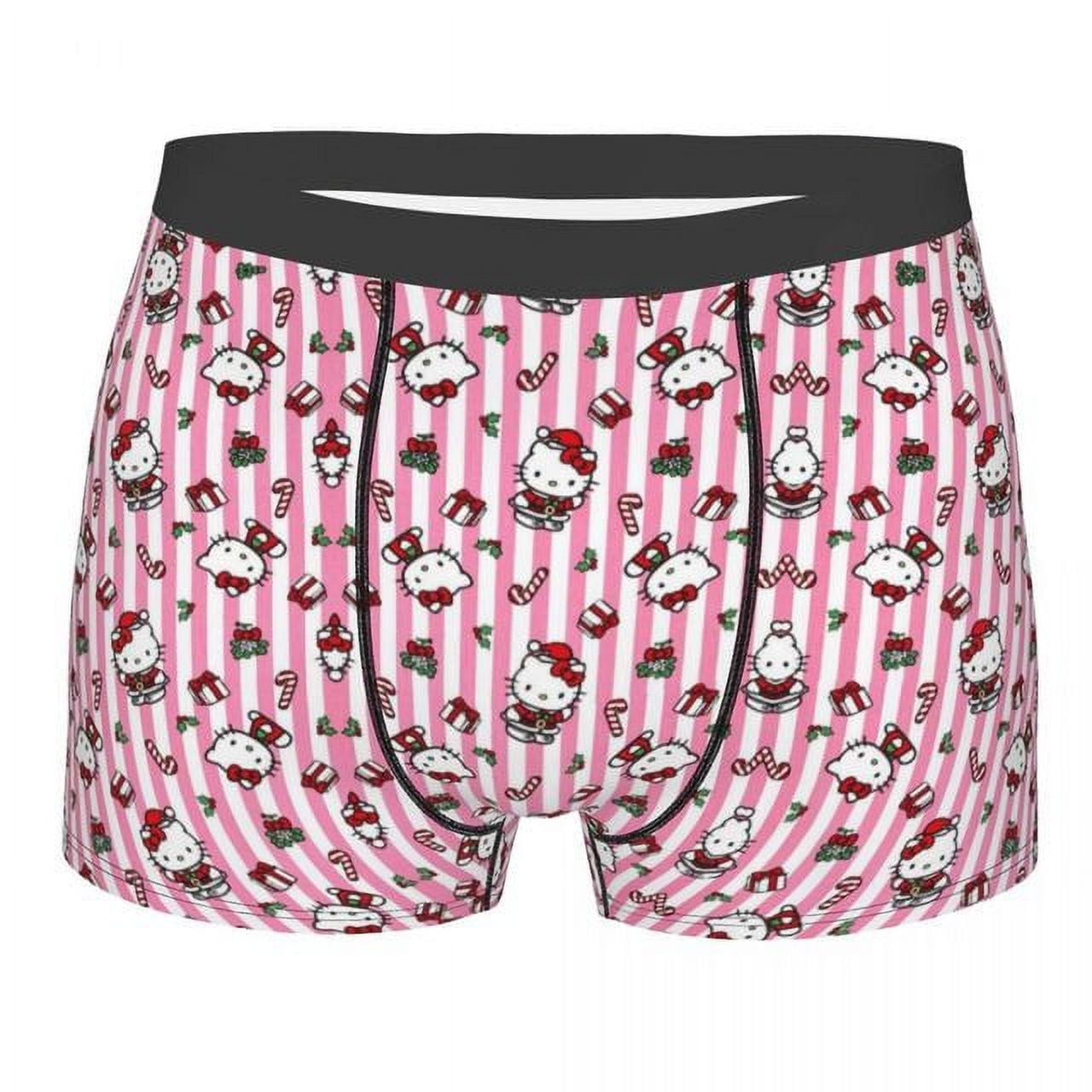 Hello Kitty Boxer Shorts For Men 3D Print Cartoon Underwear Panties ...
