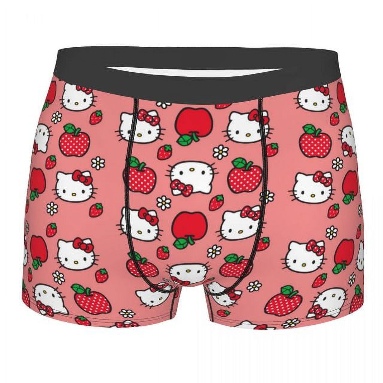 Hello Kitty Boxer Shorts For Men 3D Print Cartoon Underwear Panties ...