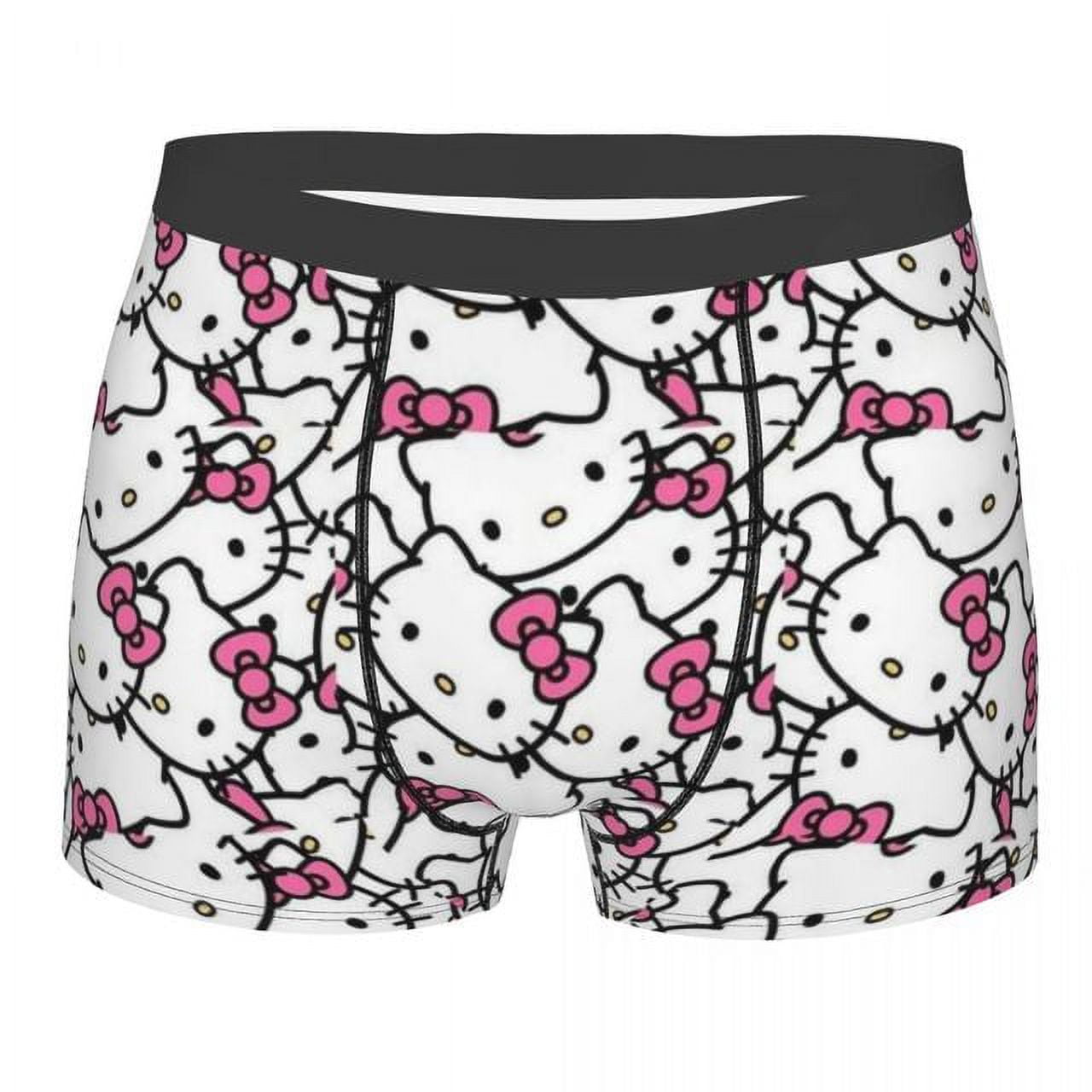 Hello Kitty Boxer Shorts For Men 3D Print Cartoon Underwear Panties ...
