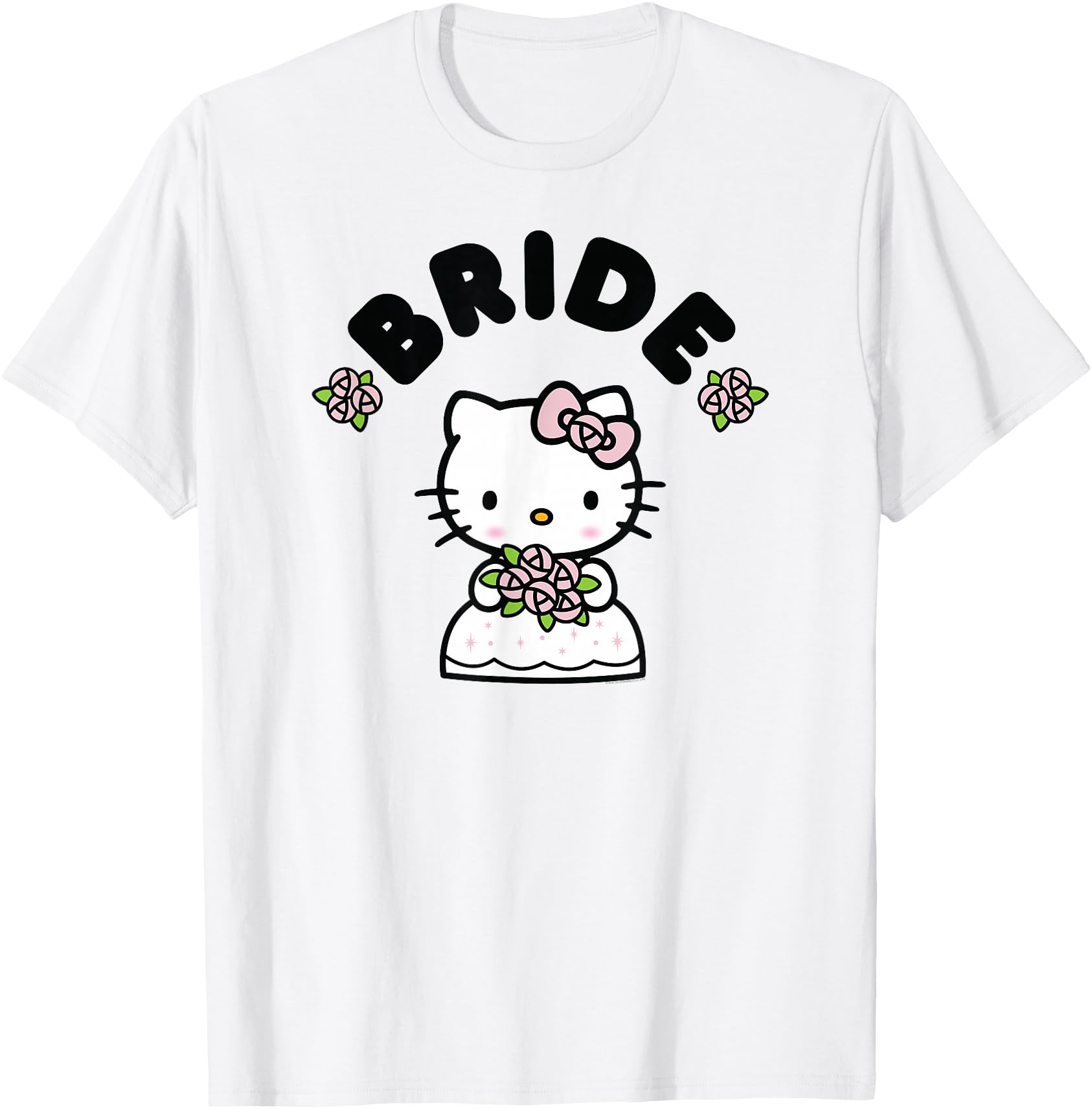 Hello Kitty Bride in Wedding Dress Bridal Wedding DTG Print Unisex T Hello Kitty Bride in Wedding Dress Bridal Wedding DTG Print Unisex T