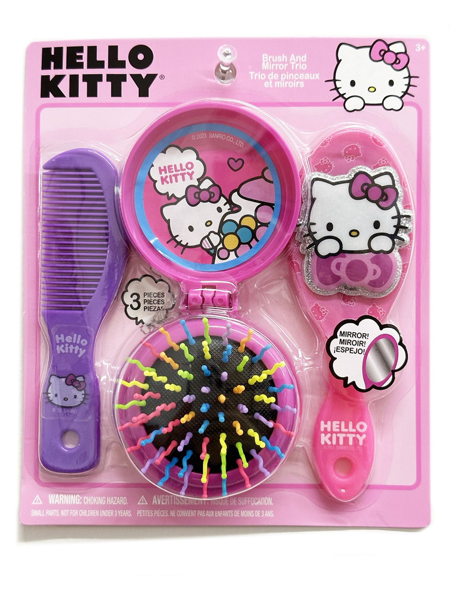 Brush 3点セット【メル亀太郎商品】 Hello Kitty Brush and Mirror Trio Set - Walmart.com