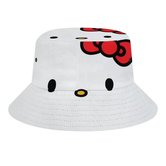 Hello Kitty Bucket Hat for Women Men Teens, Adjustable Travel Summer Beach Fisherman Cap,Unisex Fishing Outdoor Boonie