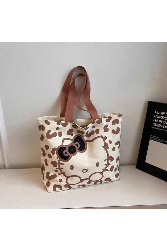 Hello Kitty Canvas Bag Kawaii Handbag Shopping Bag Cartoon Anime Birthday Gift